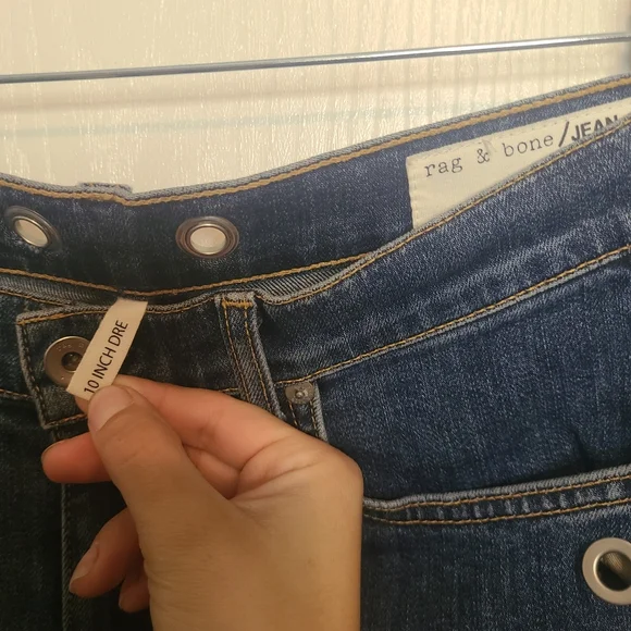 ☀️🌧Rag and Bone Blue Denim Jeans with Eyelet Detailing - Picture 3 of 4